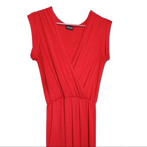 Alloy Apparel Red Maxi Dress - Picture 2 of 4